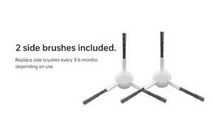 Dreame L20 Ultra side brushes included with replacement instructions.