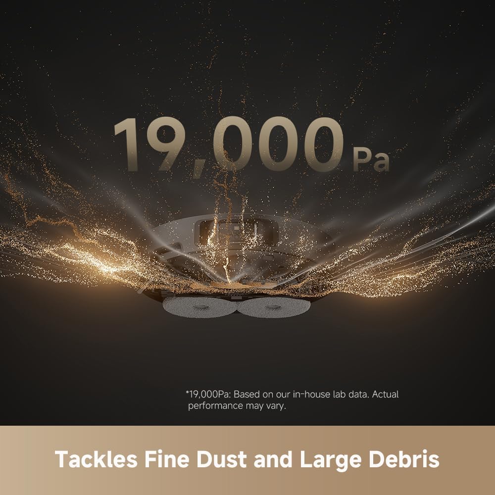 Dreame L40s Pro Ultra Robot Vacuum and Mop Combo, 19,000Pa Powerful Suction, Dual Anti-Tangle Brushes, Liftable Side Brush, 75°C Hot Water Washing, 4cm Obstacle Climbing(Amazon Exclusive)