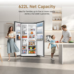 Load image into Gallery viewer, Dreame 808L Capacity, Side-by-Side Double Door Refrigerator-Freezer, Silver
