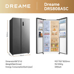 Load image into Gallery viewer, Dreame 808L Capacity, Side-by-Side Double Door Refrigerator-Freezer, Silver
