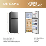 Load image into Gallery viewer, Dreame 440L Gross Capacity Double Door Top- Mount Refrigerator-Freezer, Silver
