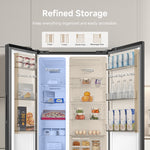 Load image into Gallery viewer, Dreame 808L Capacity, Side-by-Side Double Door Refrigerator-Freezer, Silver
