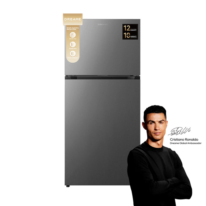 Dreame 670L Gross Capacity Double Door Top- Mount Refrigerator-Freezer, Silver
