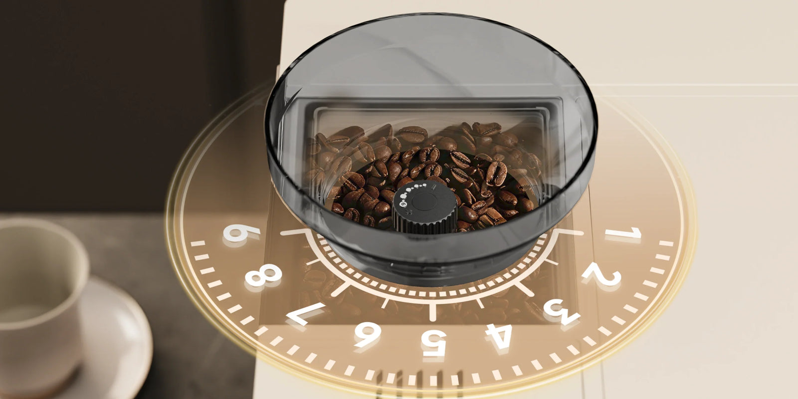 9-Level Grind Settings with <br class="coffeemas_c-pc-hide">Precise Dosing*