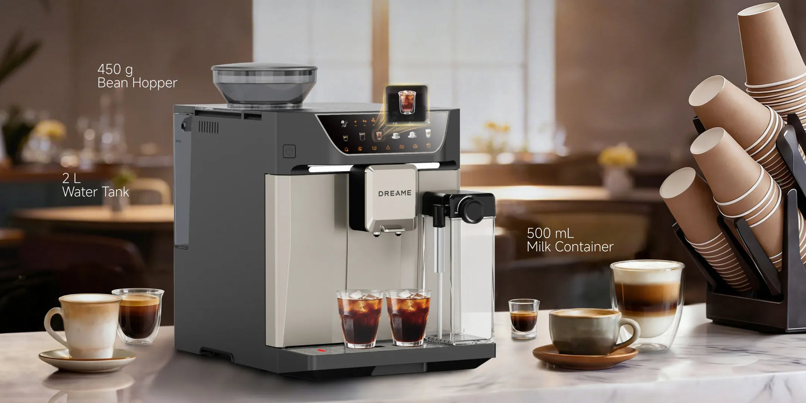 45 Cups* Capacity, Ready <br class="coffeemas_c-pc-hide">for Every Lively Moment