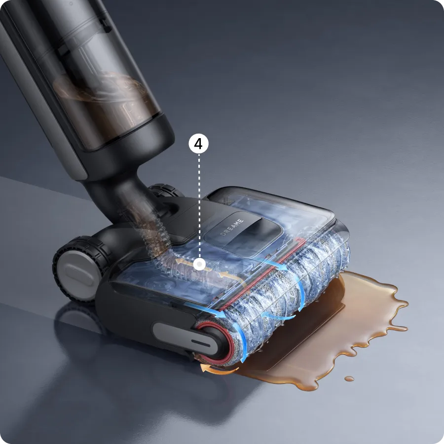 4. Powerful suction
instantly withdraws dirty water, debris, and hair.