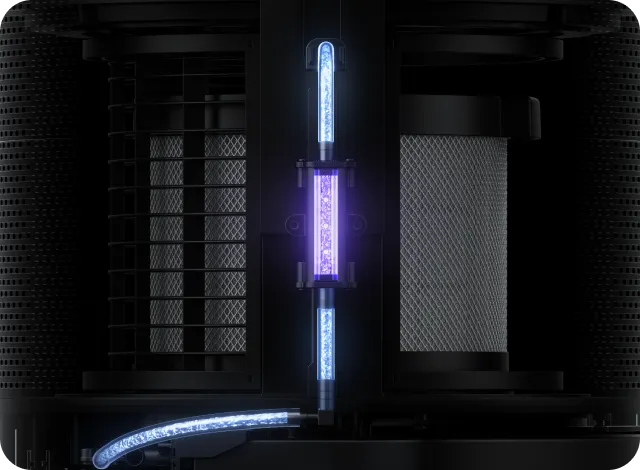 Flow-through UV sterilization